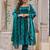 Teal green anarkali suit