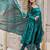 Teal green anarkali suit