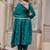 Teal green anarkali suit