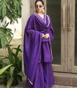 Purple kurta palazzo set
