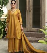 Mustard kurta palazzo set