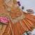 Peach embroidered sharara set
