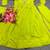 Lime green anarkali suit set