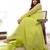 Lime green anarkali suit set