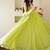 Lime green anarkali suit set