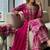 Rani-pink kurta pant set with dupatta