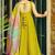 Green silk anarkali gown