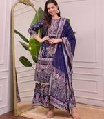 Purple printed kurti