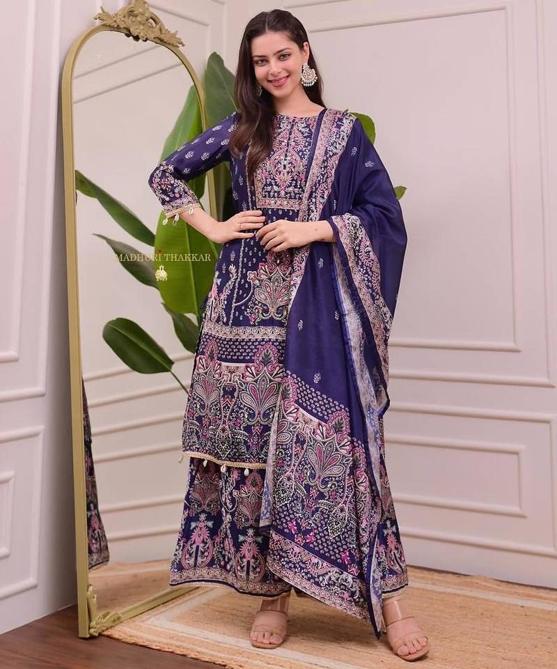 Purple printed kurti