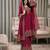 Rani pink silk embroidered salwar suit