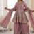 Pink silk sharara suit