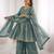 Blue embroidered anarkali set