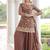 Brown floral embroidered salwar kameez