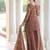Brown floral embroidered salwar kameez