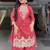Red zari work kurta set