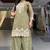 Light olive  embroidered sharara set