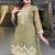 Light olive  embroidered sharara set