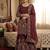 Maroon heavily embellished bridal sharara