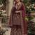 Maroon heavily embellished bridal sharara