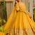 Dark yellow embroidered anarkali set