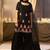 Black floral embellished kurta