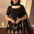 Black floral embellished kurta