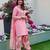 Pink silk salwar suit