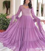 Lavender anarkali suit
