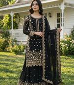 Black designer sharara suit