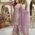 Lavender embroidered kurta palazzo set