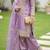 Lavender embroidered kurta palazzo set
