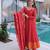 Red anarkali suit with dupatta