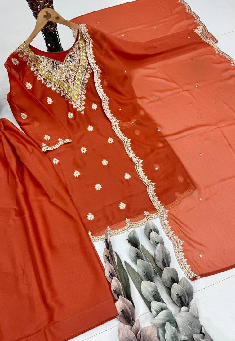 Light brown sharara set