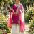 Dark magenta with white sharara set