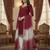 Maroon kurta with white sharara set