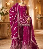 Rani pink designer sharara set