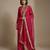 Pink embroidered raw silk kurta set