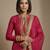 Pink embroidered raw silk kurta set