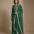Green embroidered raw silk kurta set