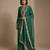Green embroidered raw silk kurta set