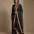 Black embroidered raw silk kurta set