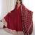 Women Designer Maroon Anarkali Kurta with Heavy Border Work