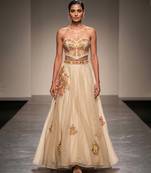Ivory Embroidered Raw Silk Lehenga Set