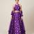 Purple Embroidered Silk Lehenga Set