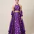 Purple Embroidered Silk Lehenga Set