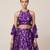 Purple Embroidered Silk Lehenga Set