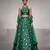 Emerald Green Embroidered Silk Lehenga Set