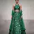 Emerald Green Embroidered Silk Lehenga Set