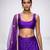 Purple Embroidered Silk Lehenga Set