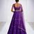 Purple Embroidered Silk Lehenga Set